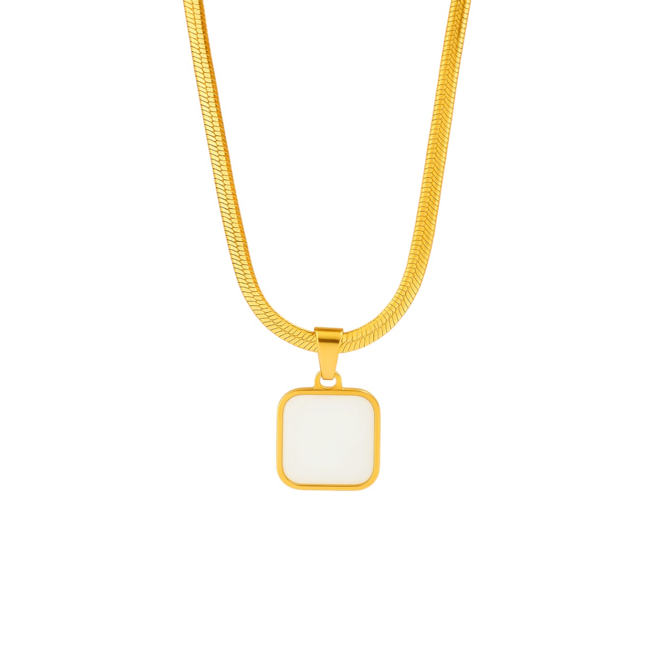 Duo Ivory Square Pendant