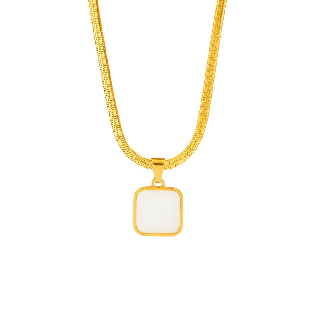 Duo Ivory Square Pendant